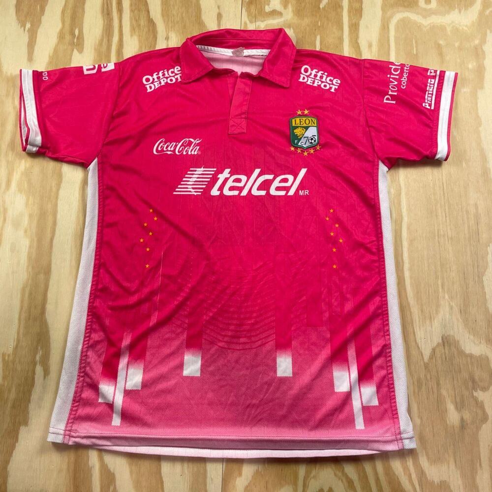 Pirma Club León 70th Anniversary Third Jersey (2014/15) – Pink – Fits Men’s L